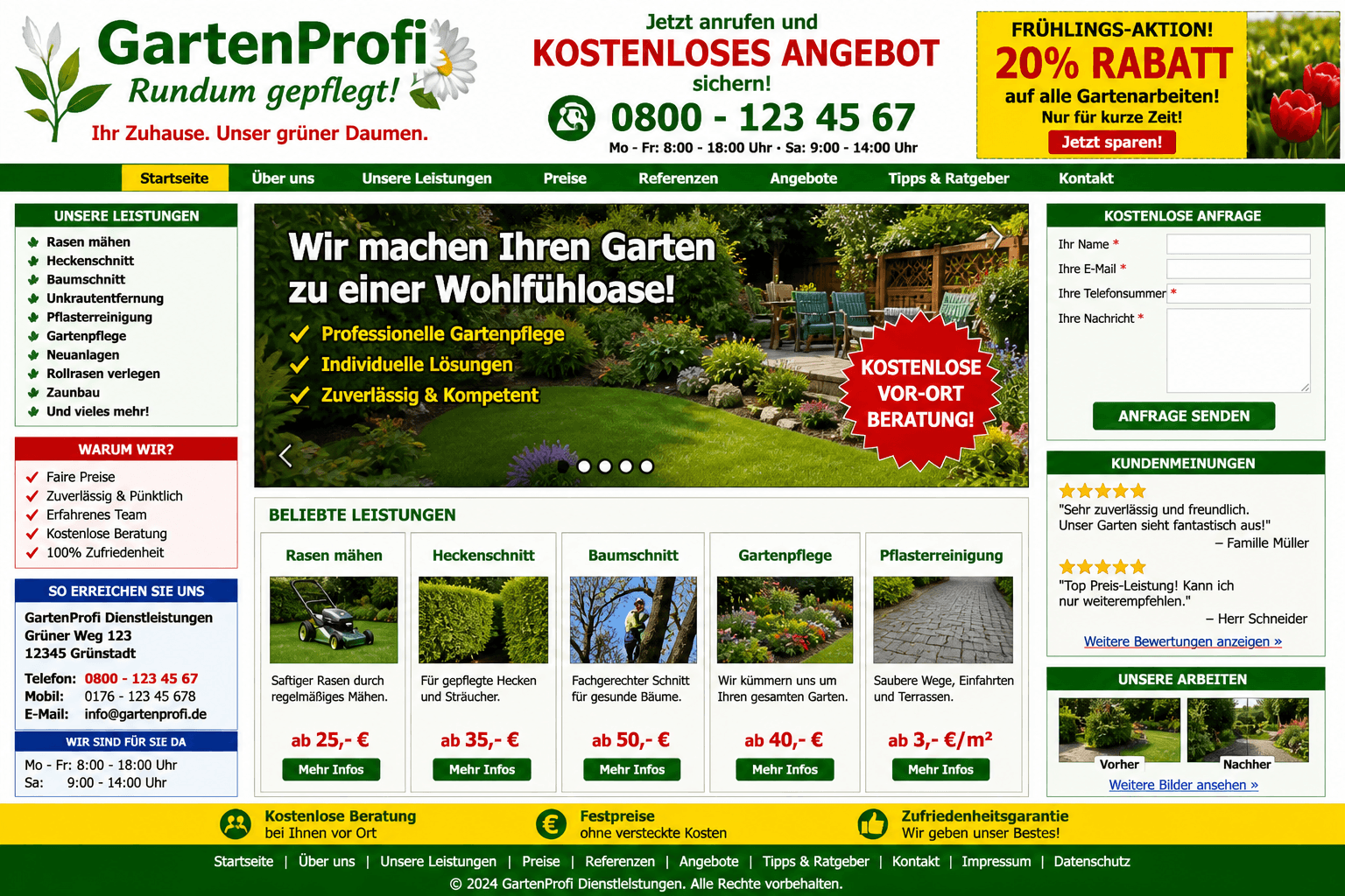 Website vor der Transformation